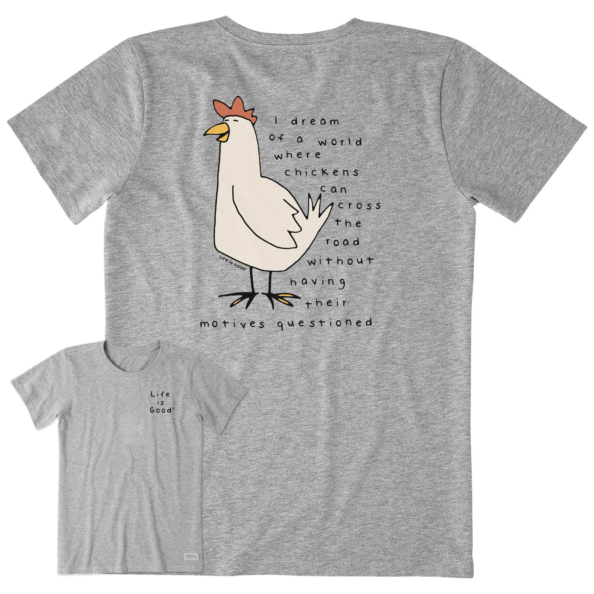 Women's Chicken Motives Short Sleeve Tee Life is Good
