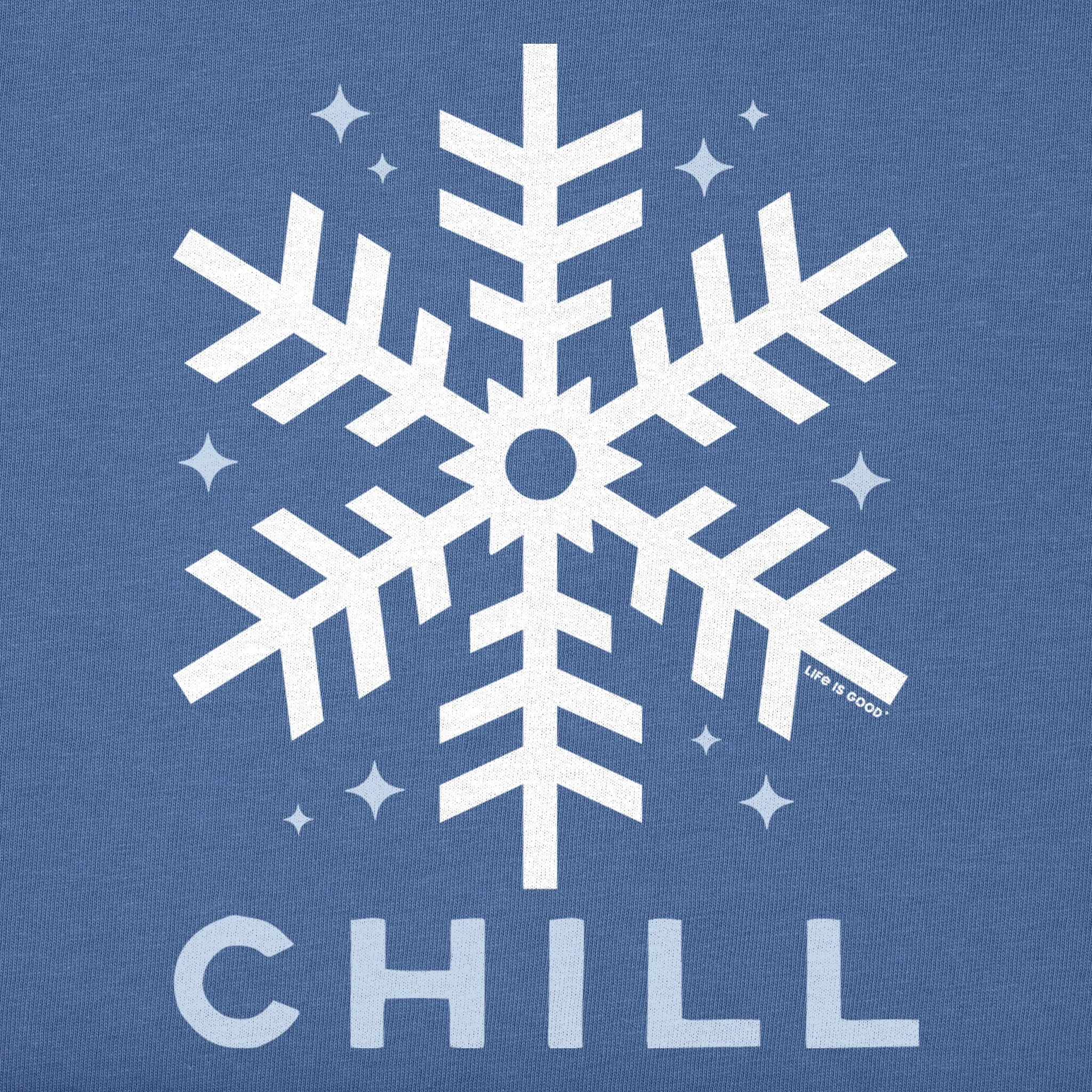 Women's Chill Snowflake Long Sleeve Crusher Vee Life is Good