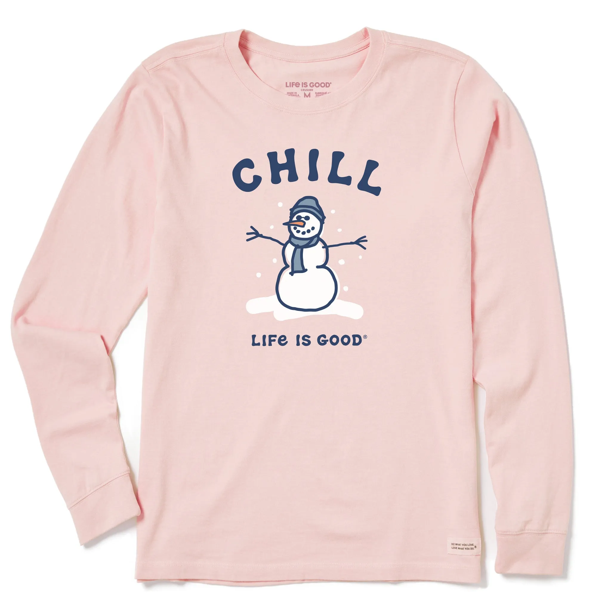Women's Chill Snowman Long Sleeve Crusher Tee Life is Good