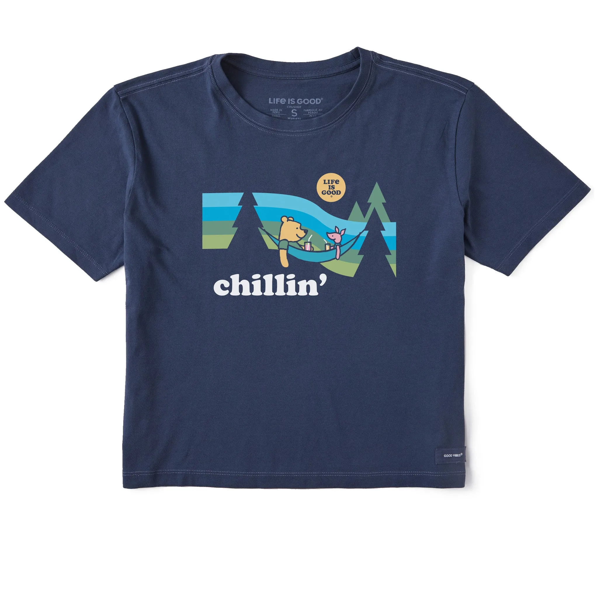 Women's Chillin' Winnie & P Hammock Short Sleeve Crusher Boxy Tee Life is Good