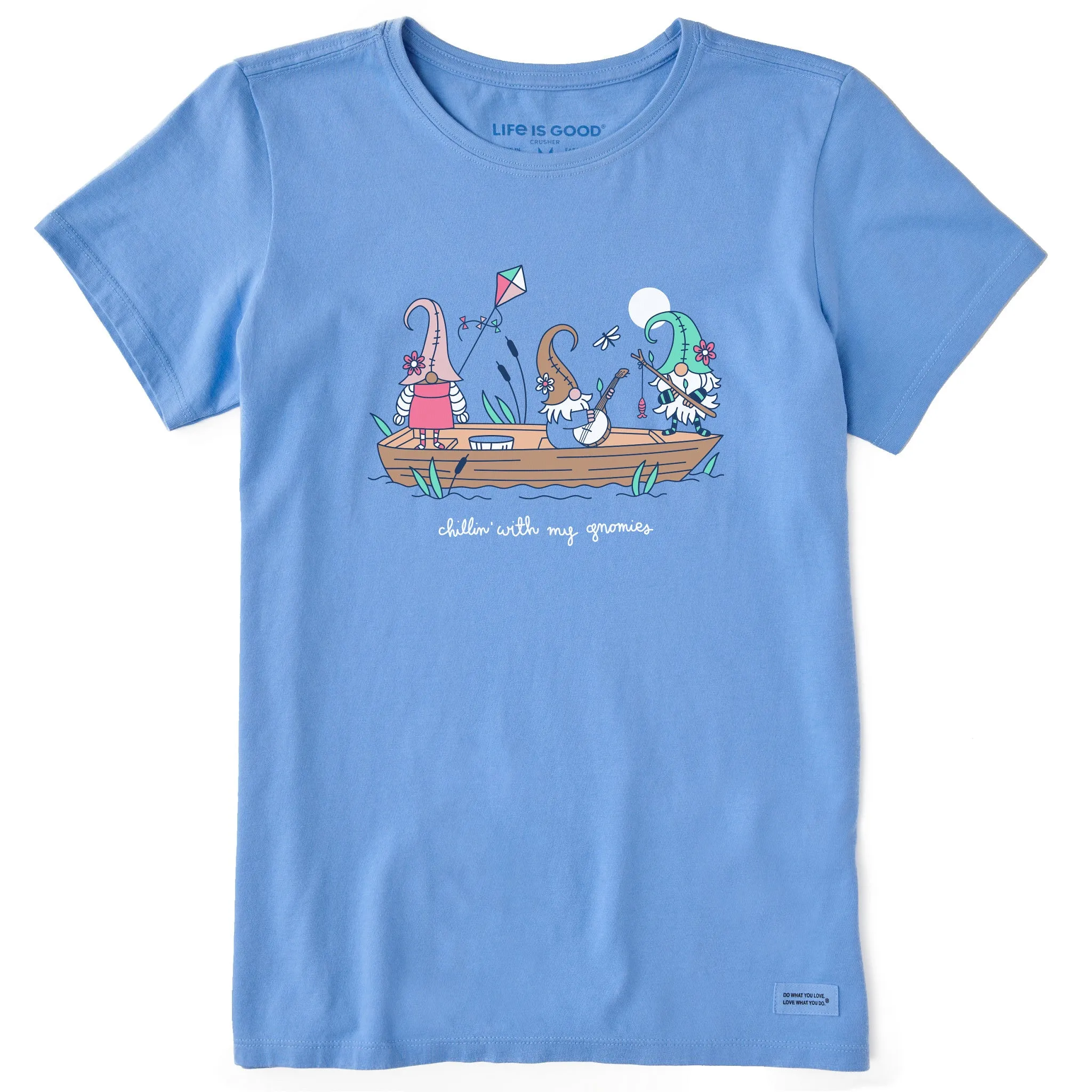 Women's Chillin' With My Gnomies Boat Short Sleeve Tee Life is Good