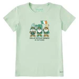 Women's Chillin With My St Pats Gnomies 2025 Short Sleeve Crusher Tee Life is Good