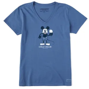 Women's Chilly Willie Short Sleeve Crusher Vee Life is Good