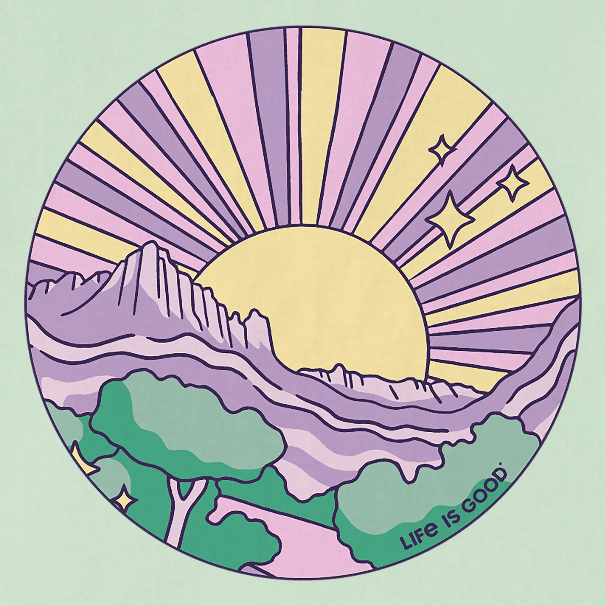 Women's Circle Canyon Scene Short Sleeve Crusher Tee Life is Good