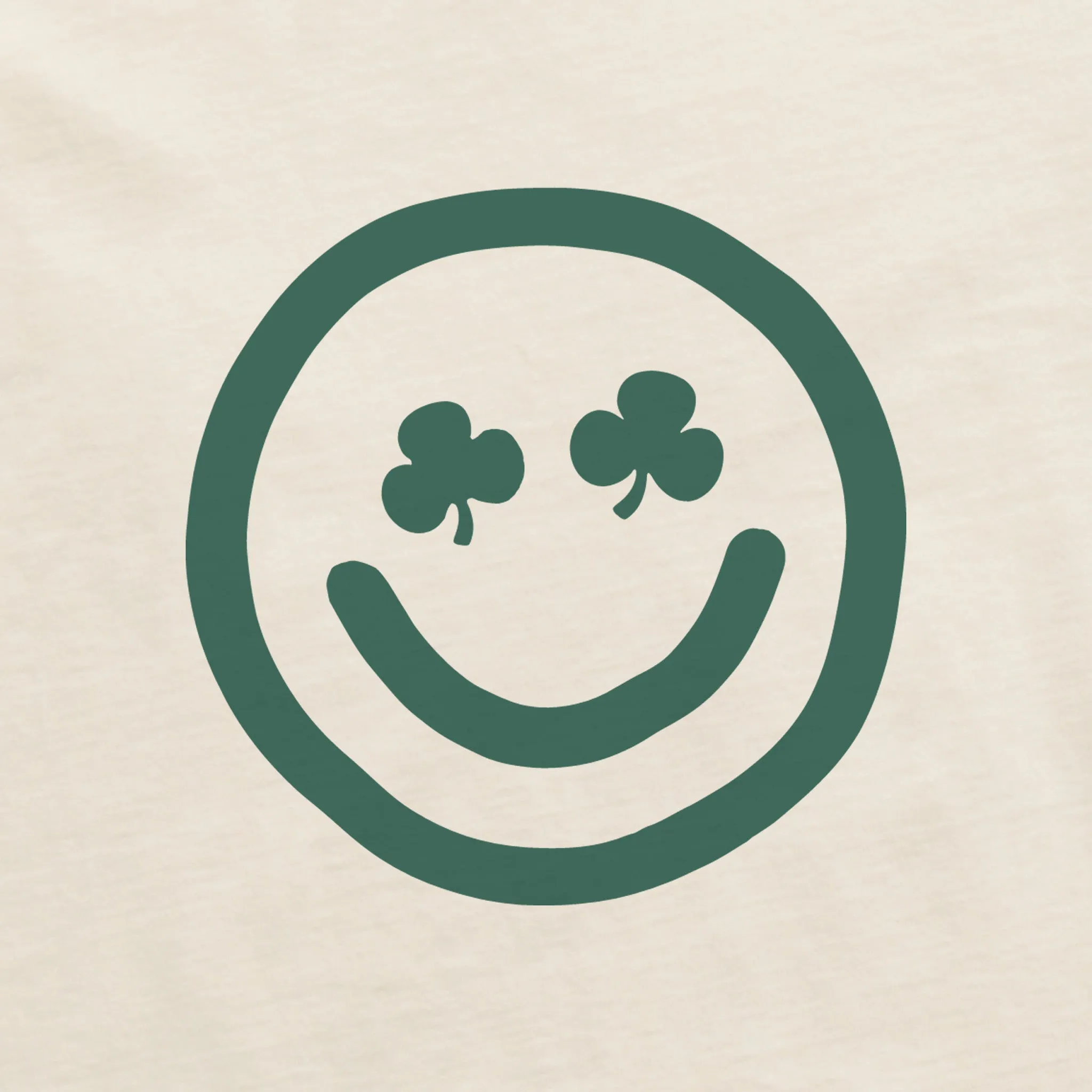 Women's Clean Clover Smile Face Long Sleeve Crusher Boxy Tee Life is Good