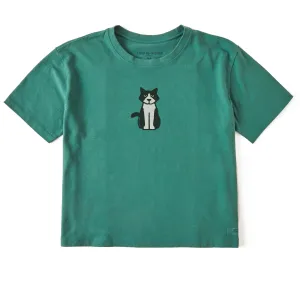 Women's Clean Tuxedo Al Short Sleeve Crusher Boxy Tee Life is Good