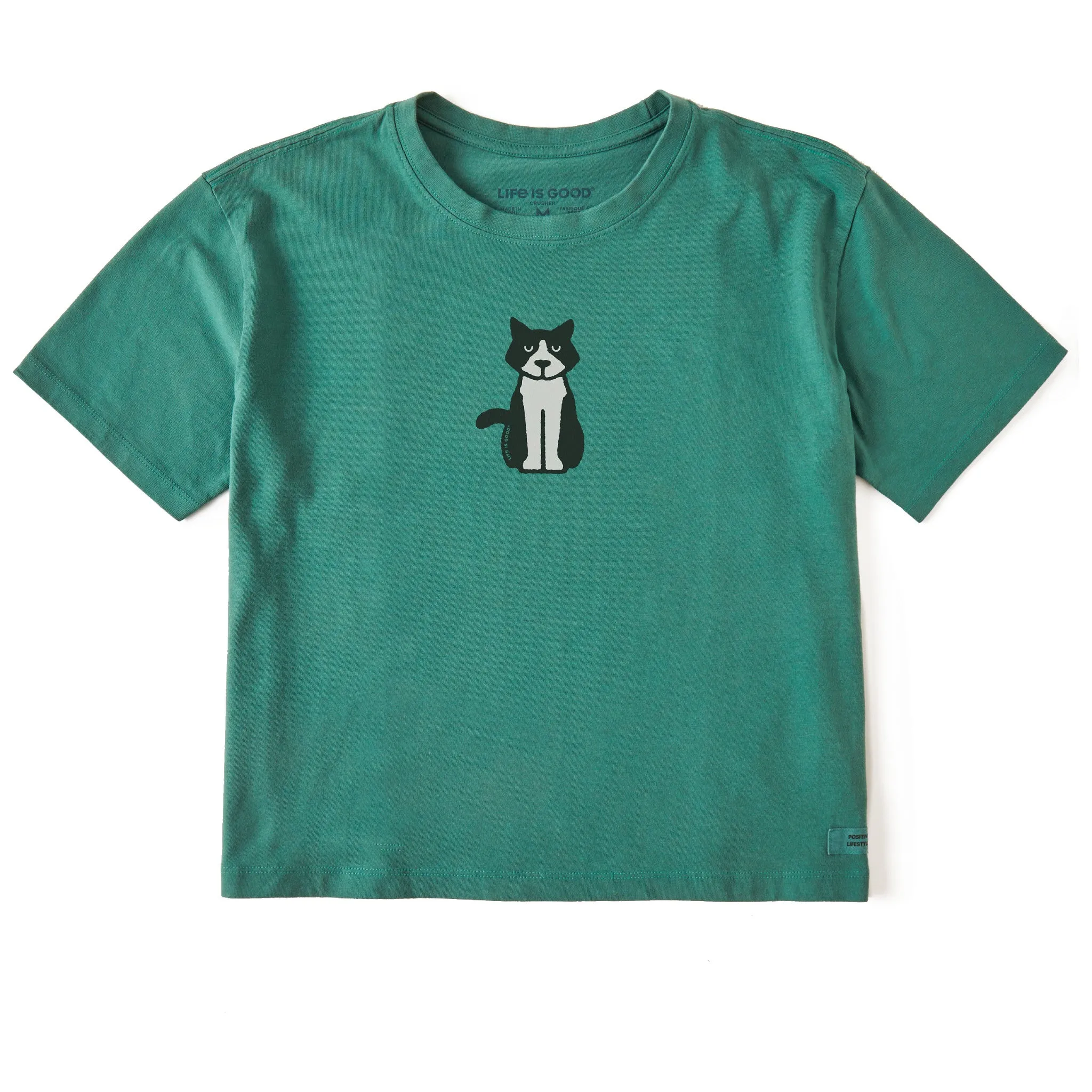 Women's Clean Tuxedo Al Short Sleeve Crusher Boxy Tee Life is Good