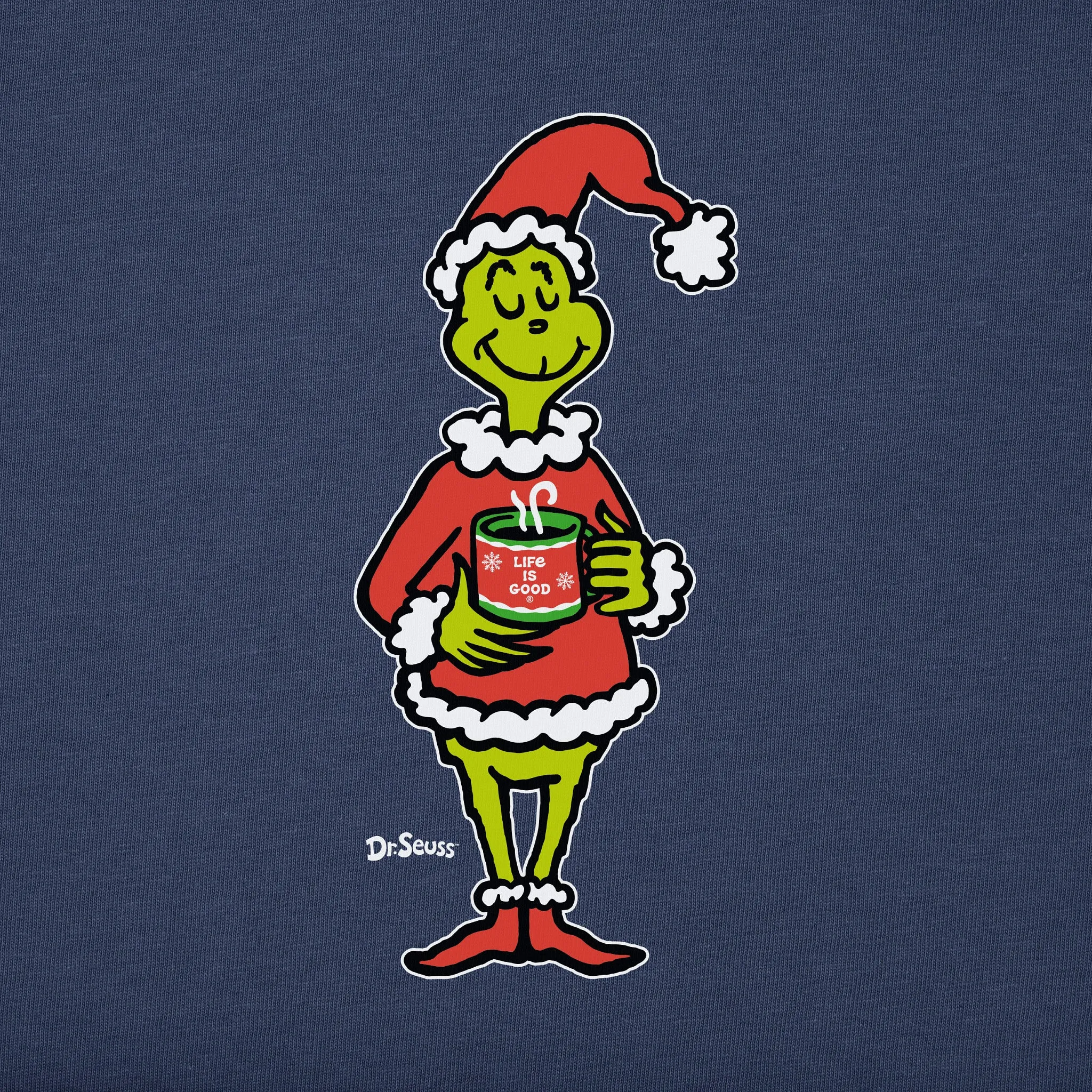 Women's Coffee Makes me Less Grinchy Long Sleeve Crusher Tee Life is Good