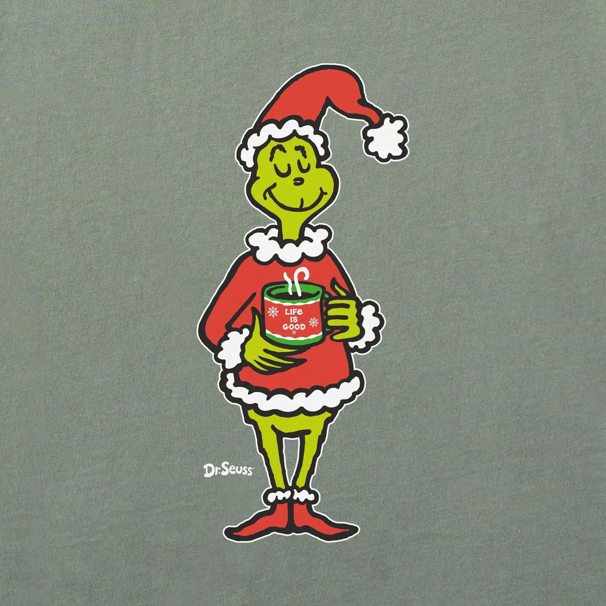 Women's Coffee Makes me Less Grinchy Long Sleeve Crusher Tee Life is Good