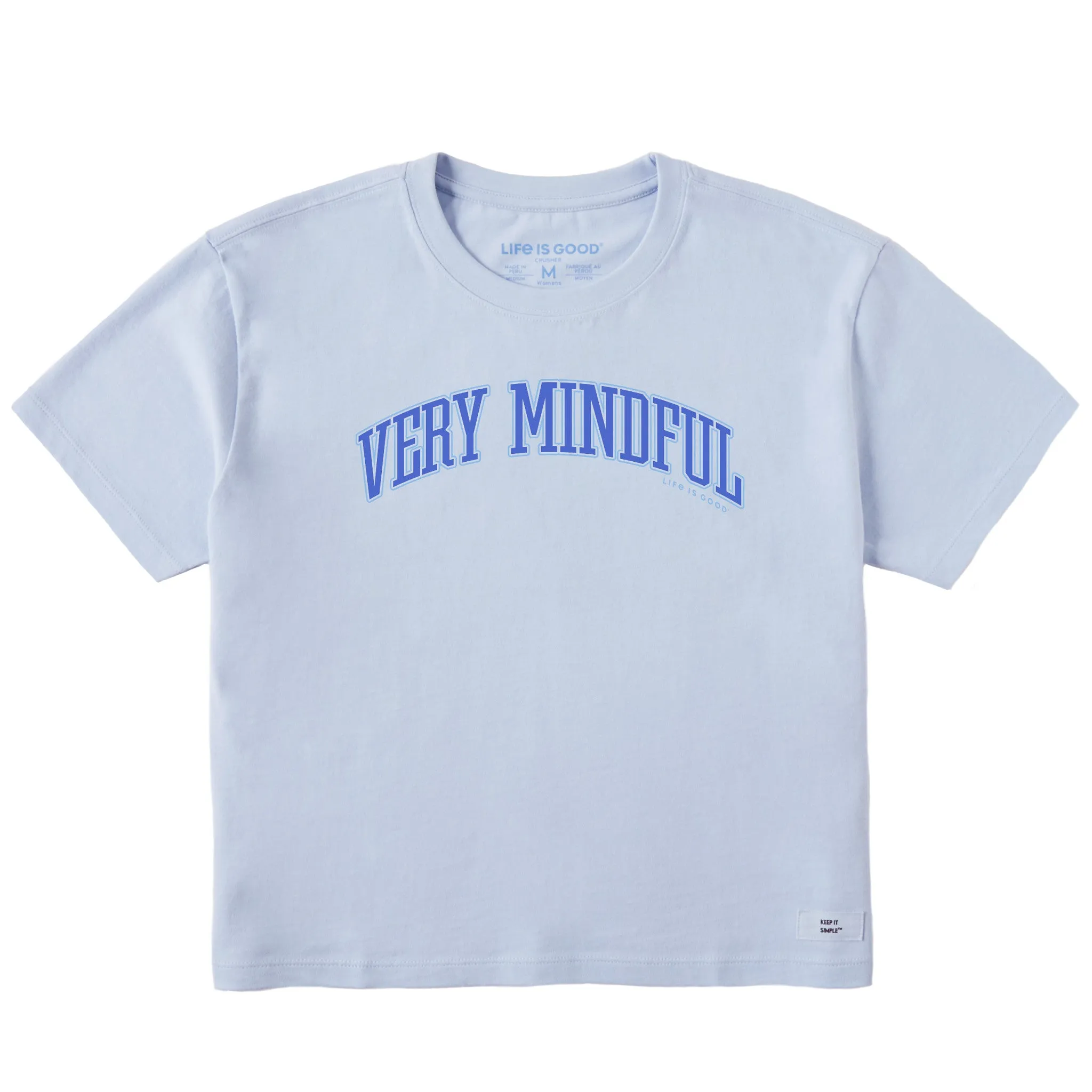 Women's Collegiate  Very Mindful Short Sleeve Crusher Boxy Tee Life is Good