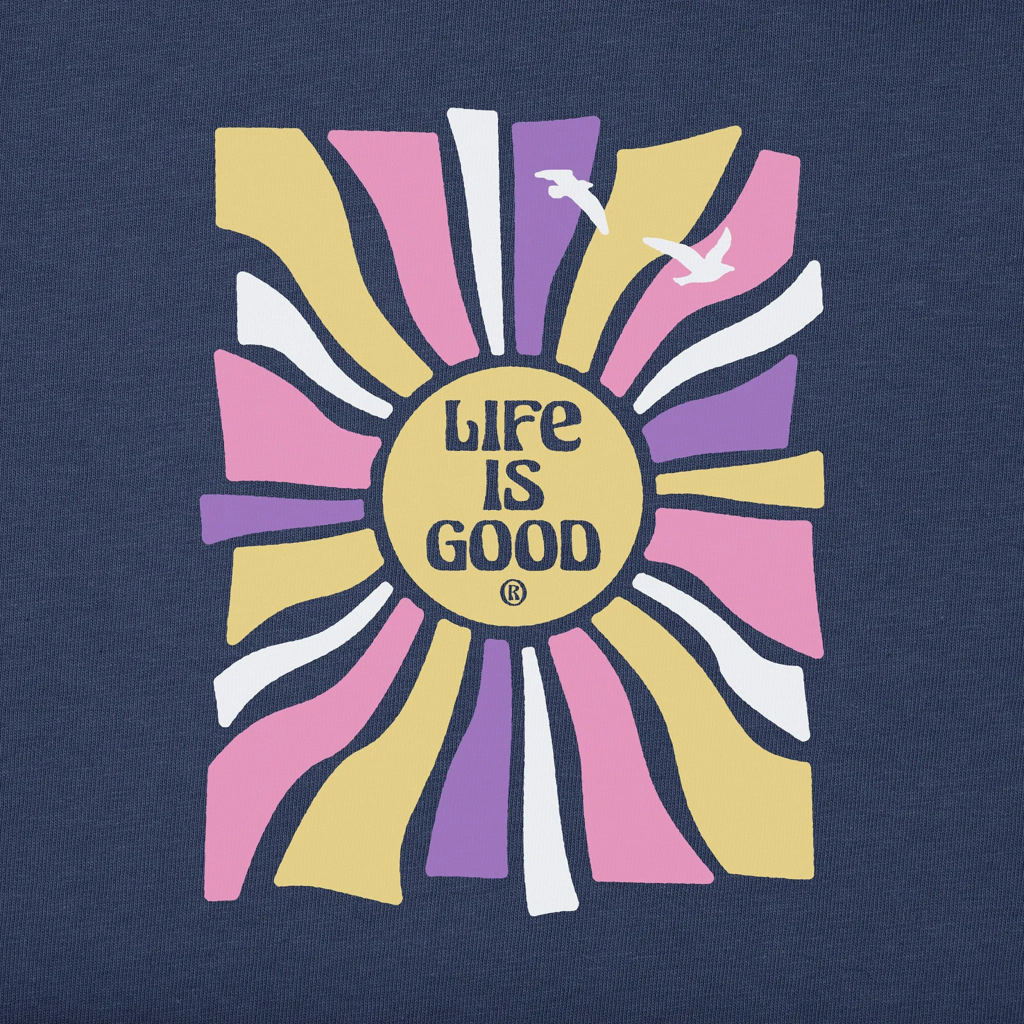Women's Colorful Sun Short Sleeve Tee Life is Good