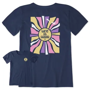 Women's Colorful Sun Short Sleeve Tee Life is Good