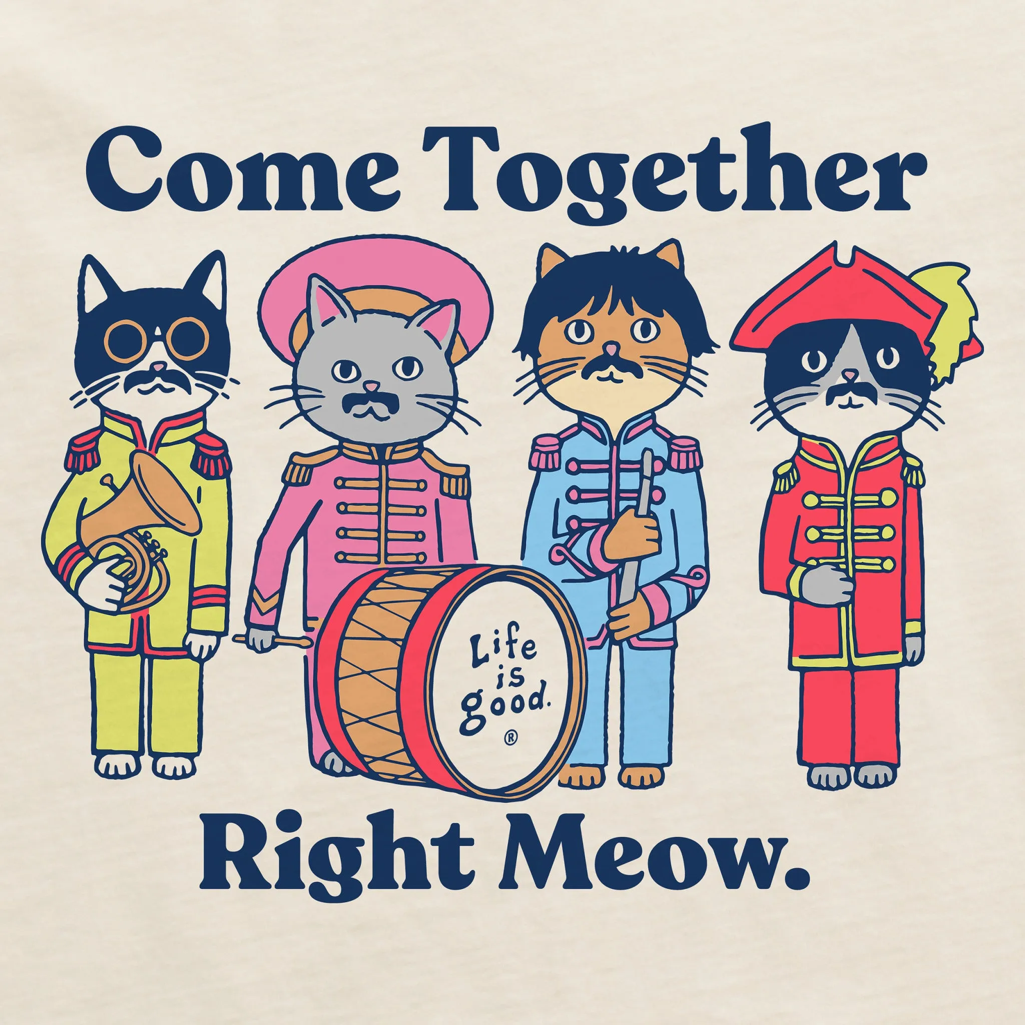 Women's Come Together Right Meow Short Sleeve Tee Life is Good
