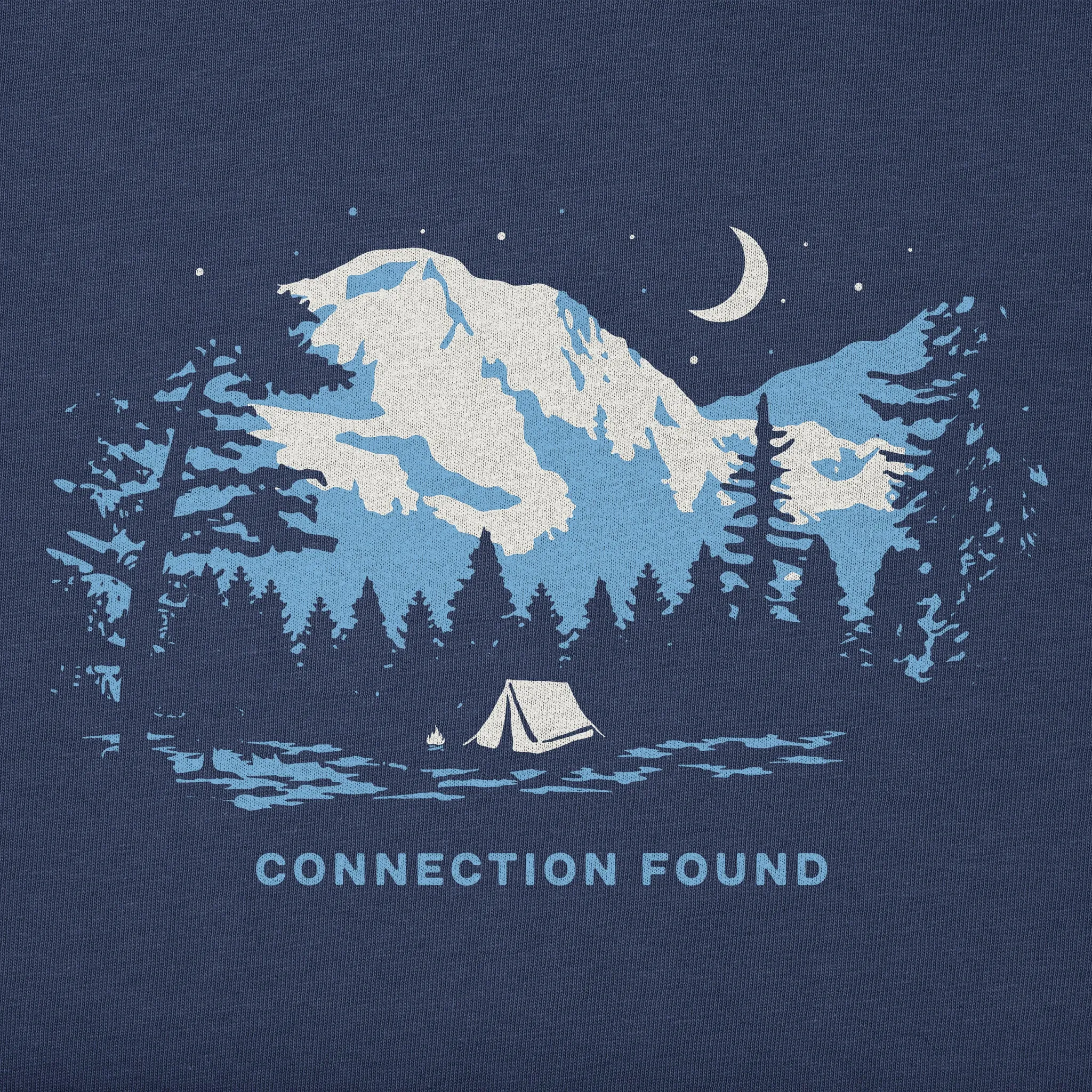 Women's Connection Found Camping Short Sleeve Crusher Tee Life is Good