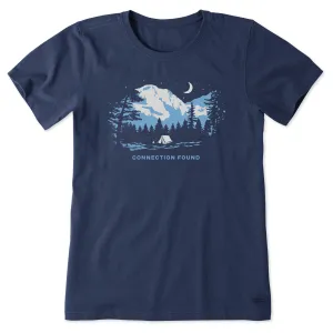 Women's Connection Found Camping Short Sleeve Crusher Tee Life is Good