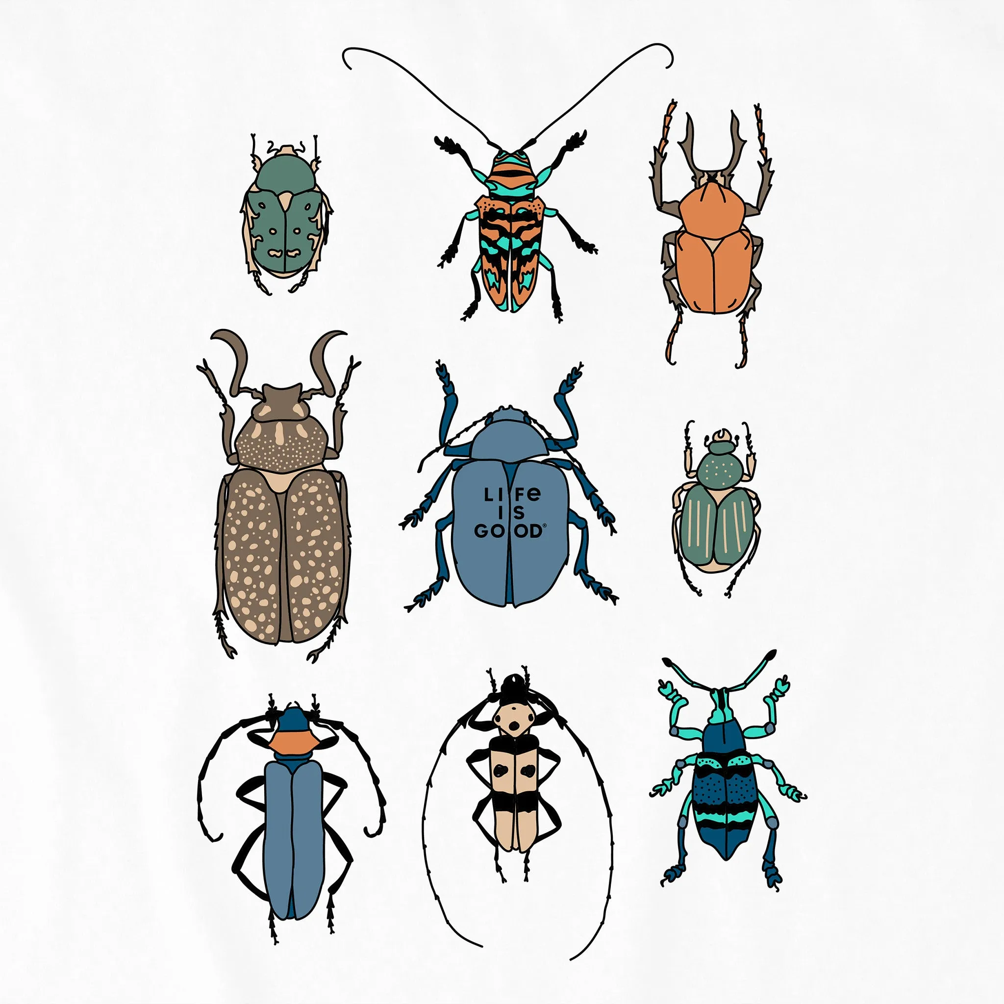 Women's Cool Bug Grid Short Sleeve Crusher Boxy Tee Life is Good