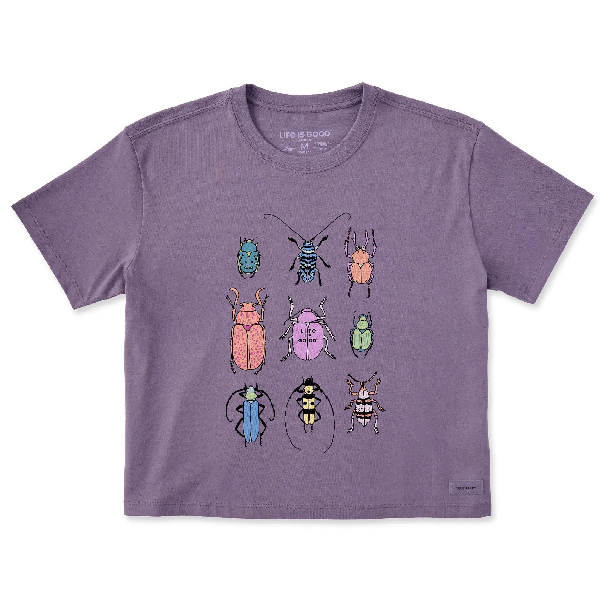 Women's Cool Bug Grid Short Sleeve Crusher Boxy Tee Life is Good