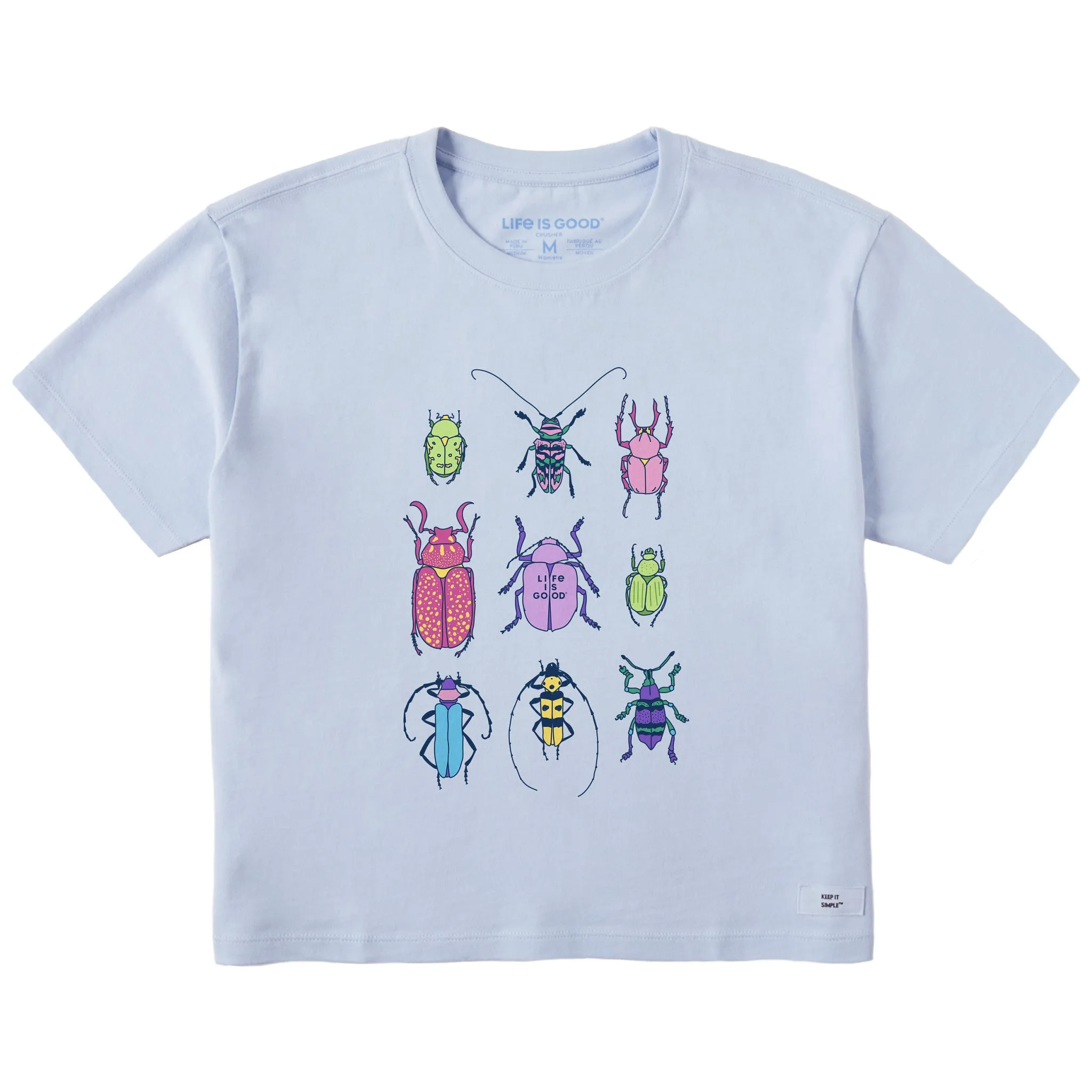 Women's Cool Bug Grid Short Sleeve Crusher Boxy Tee Life is Good