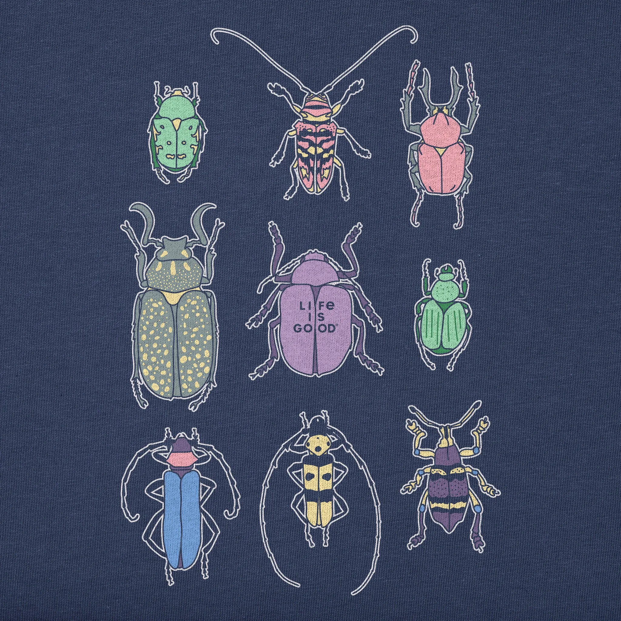 Women's Cool Bug Grid Short Sleeve Crusher Boxy Tee Life is Good