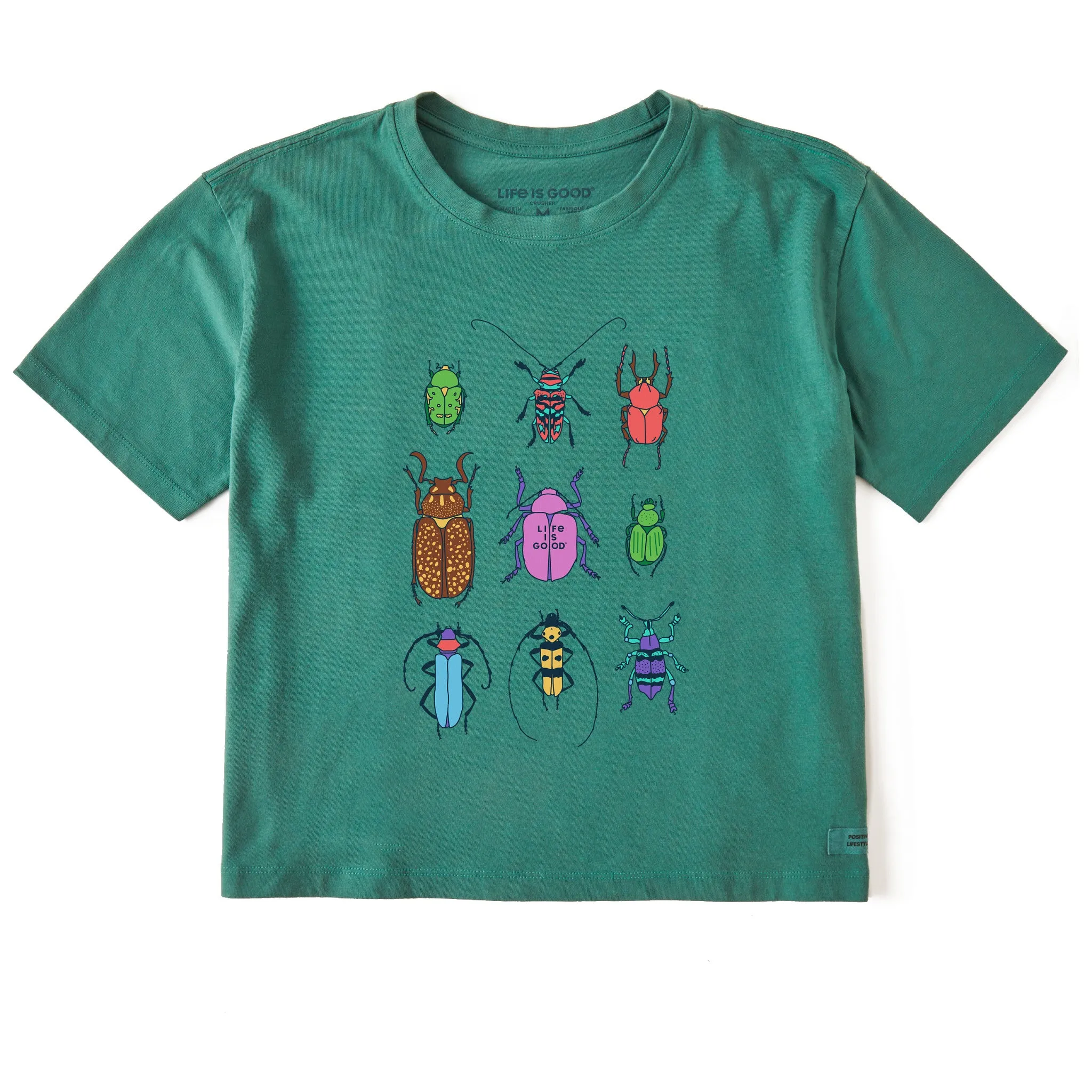Women's Cool Bug Grid Short Sleeve Crusher Boxy Tee Life is Good