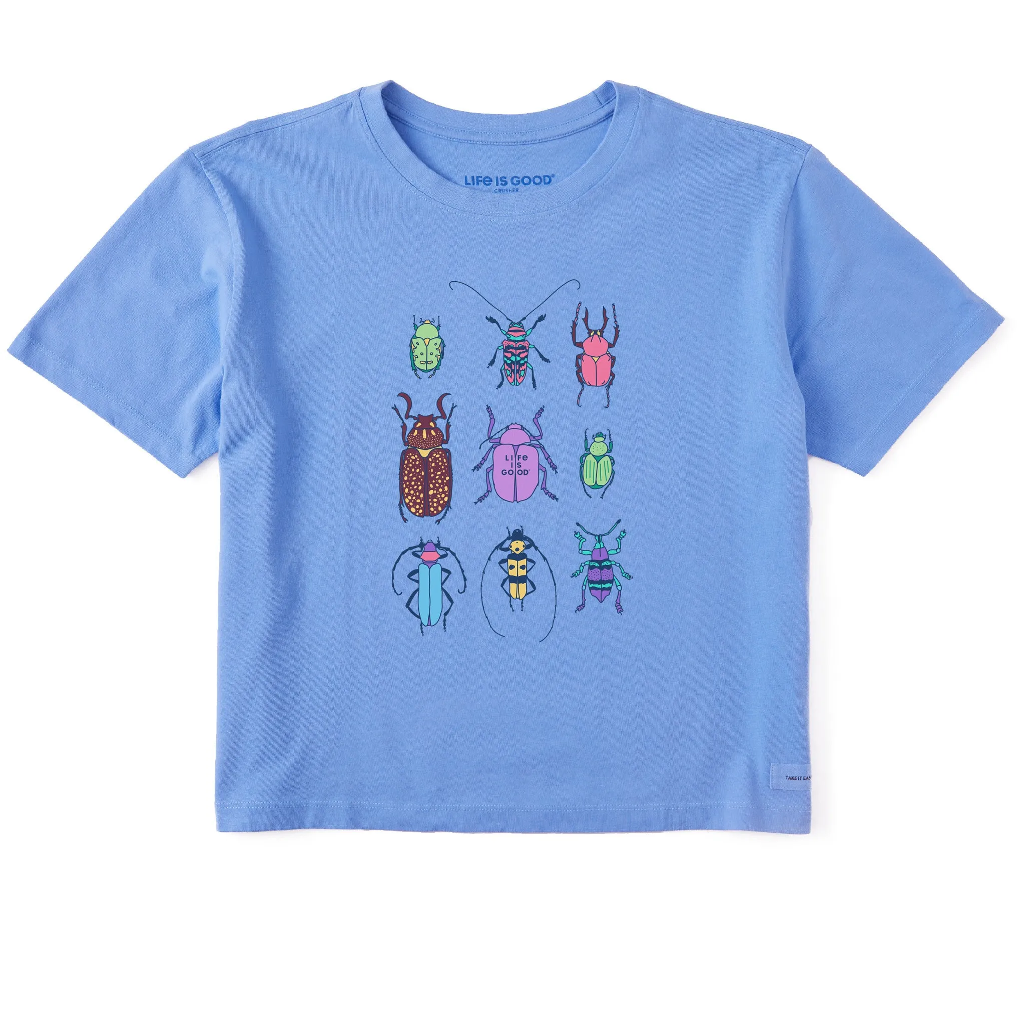 Women's Cool Bug Grid Short Sleeve Crusher Boxy Tee Life is Good
