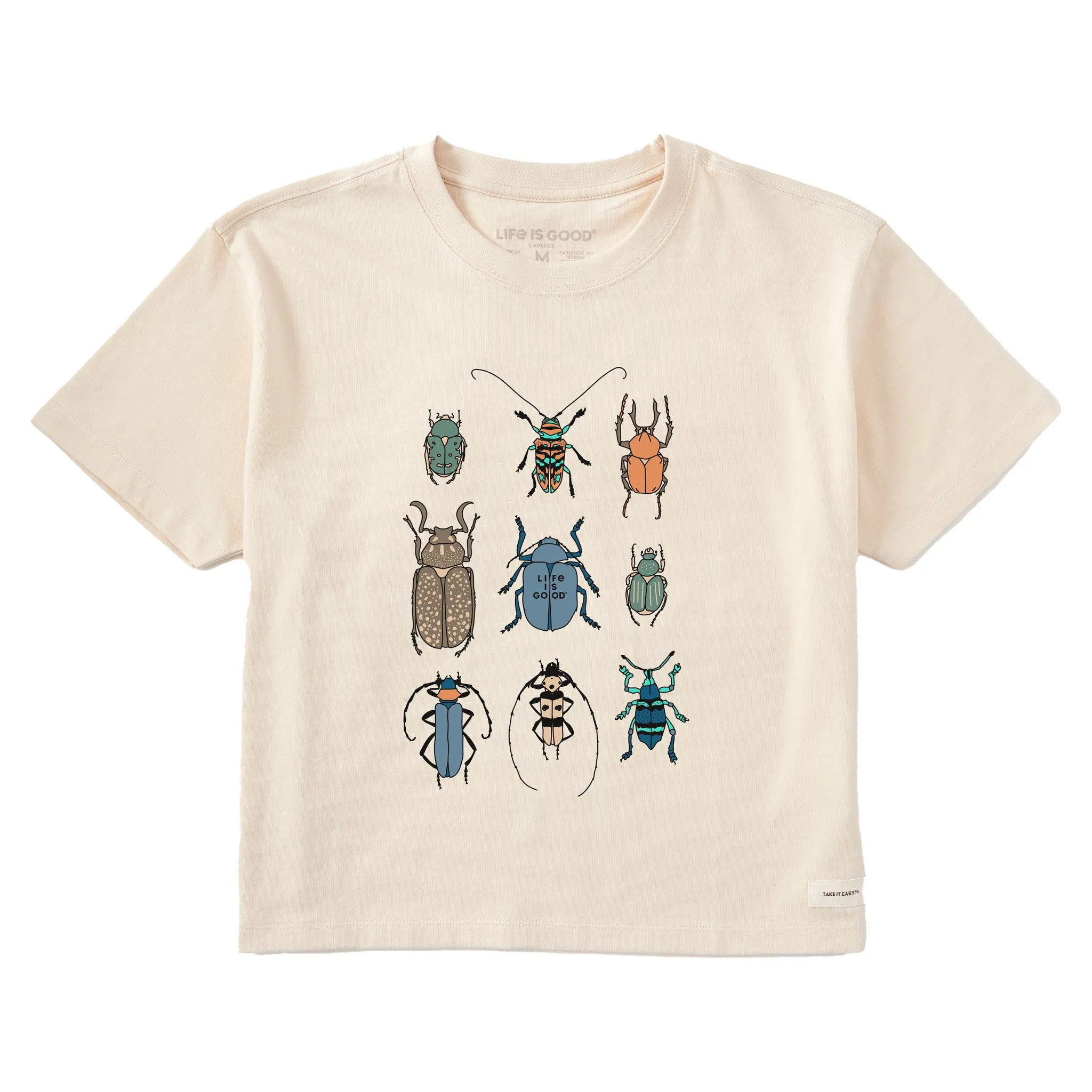 Women's Cool Bug Grid Short Sleeve Crusher Boxy Tee Life is Good