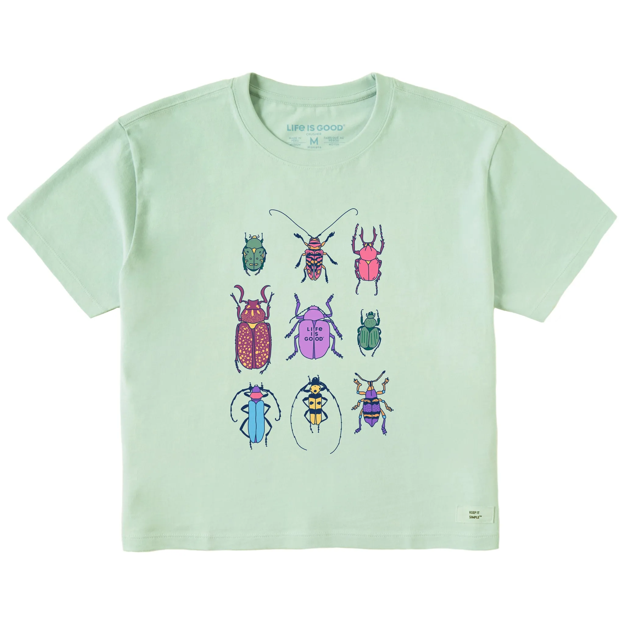 Women's Cool Bug Grid Short Sleeve Crusher Boxy Tee Life is Good