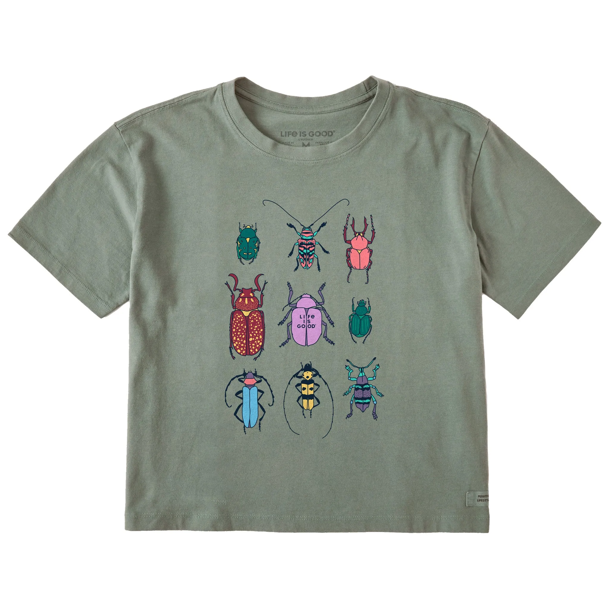 Women's Cool Bug Grid Short Sleeve Crusher Boxy Tee Life is Good