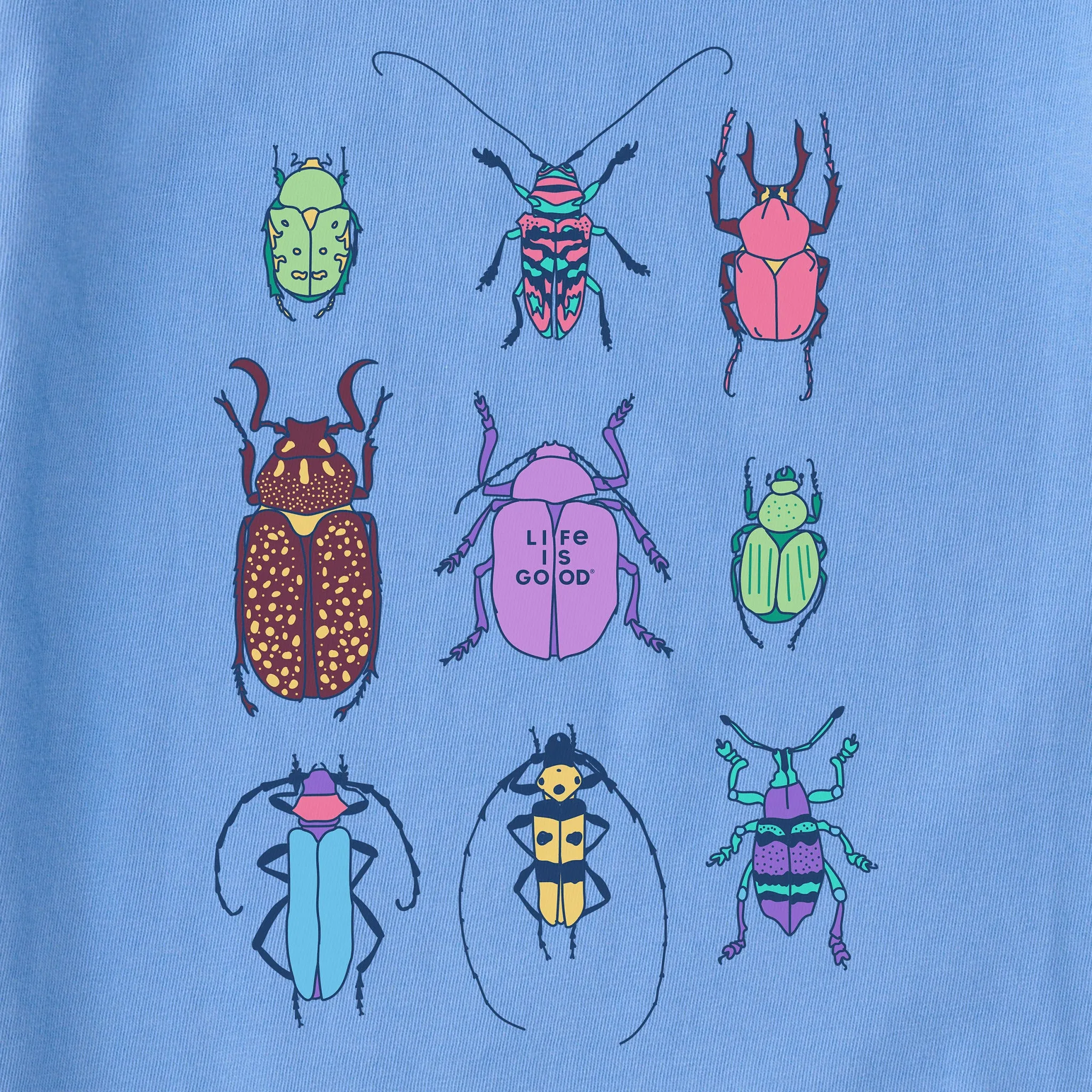 Women's Cool Bug Grid Short Sleeve Crusher Boxy Tee Life is Good
