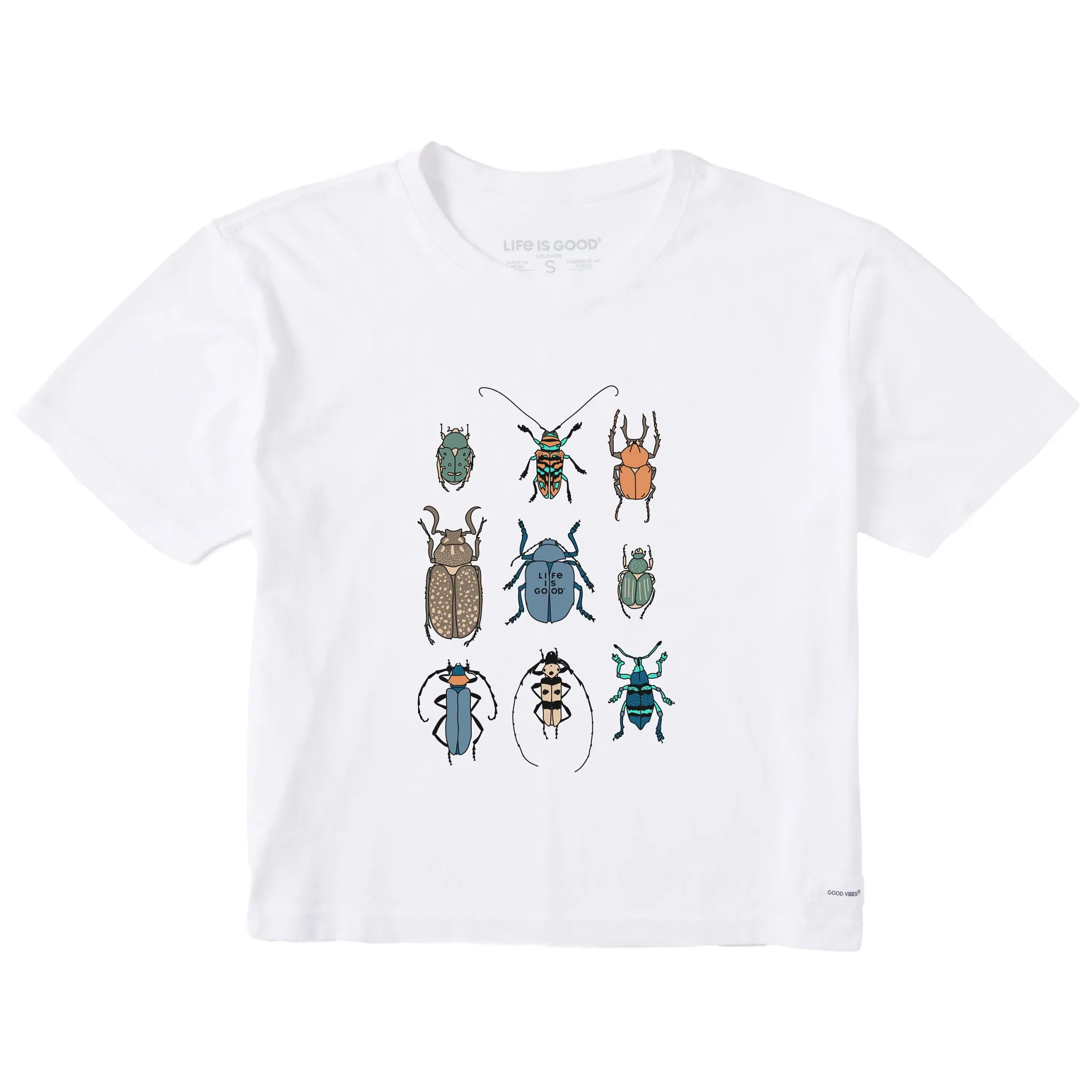 Women's Cool Bug Grid Short Sleeve Crusher Boxy Tee Life is Good