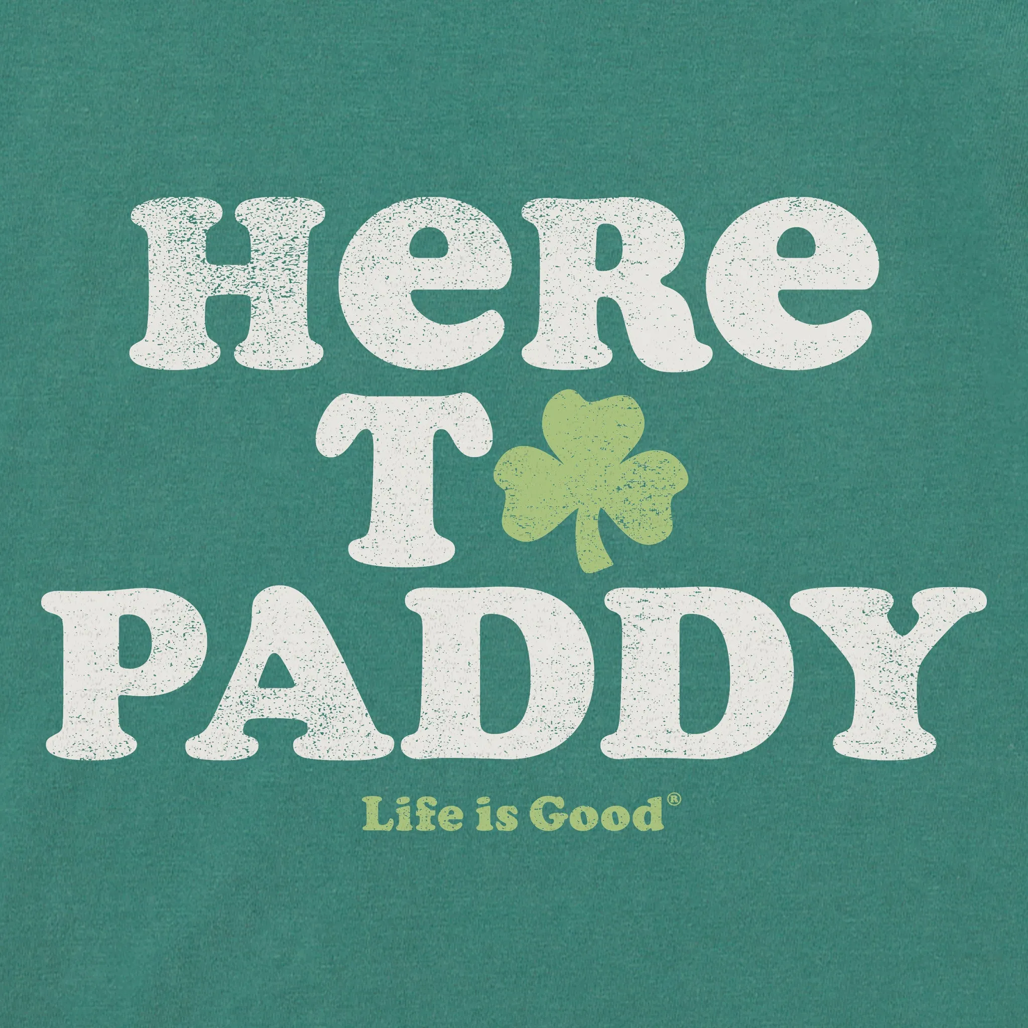 Women's Cooper Here to Paddy Clover Short Sleeve Crusher Boxy Tee Life is Good