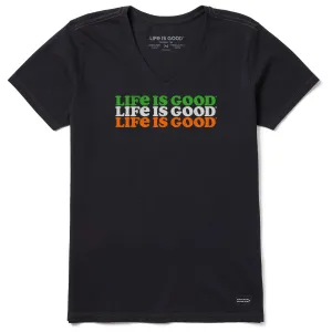 Women's Cooper LIG Short Sleeve Vee Life is Good