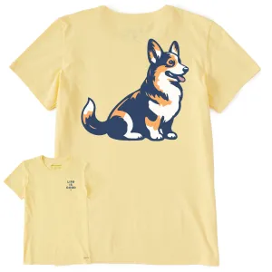 Women's Corgi Short Sleeve Tee Life is Good