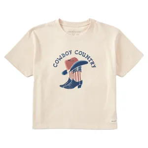 Women's Cowboy Country Short Sleeve Crusher Boxy Tee Life is Good