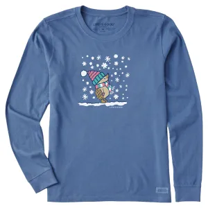 Women's Cozy Hedgehog Long Sleeve Crusher Tee Life is Good