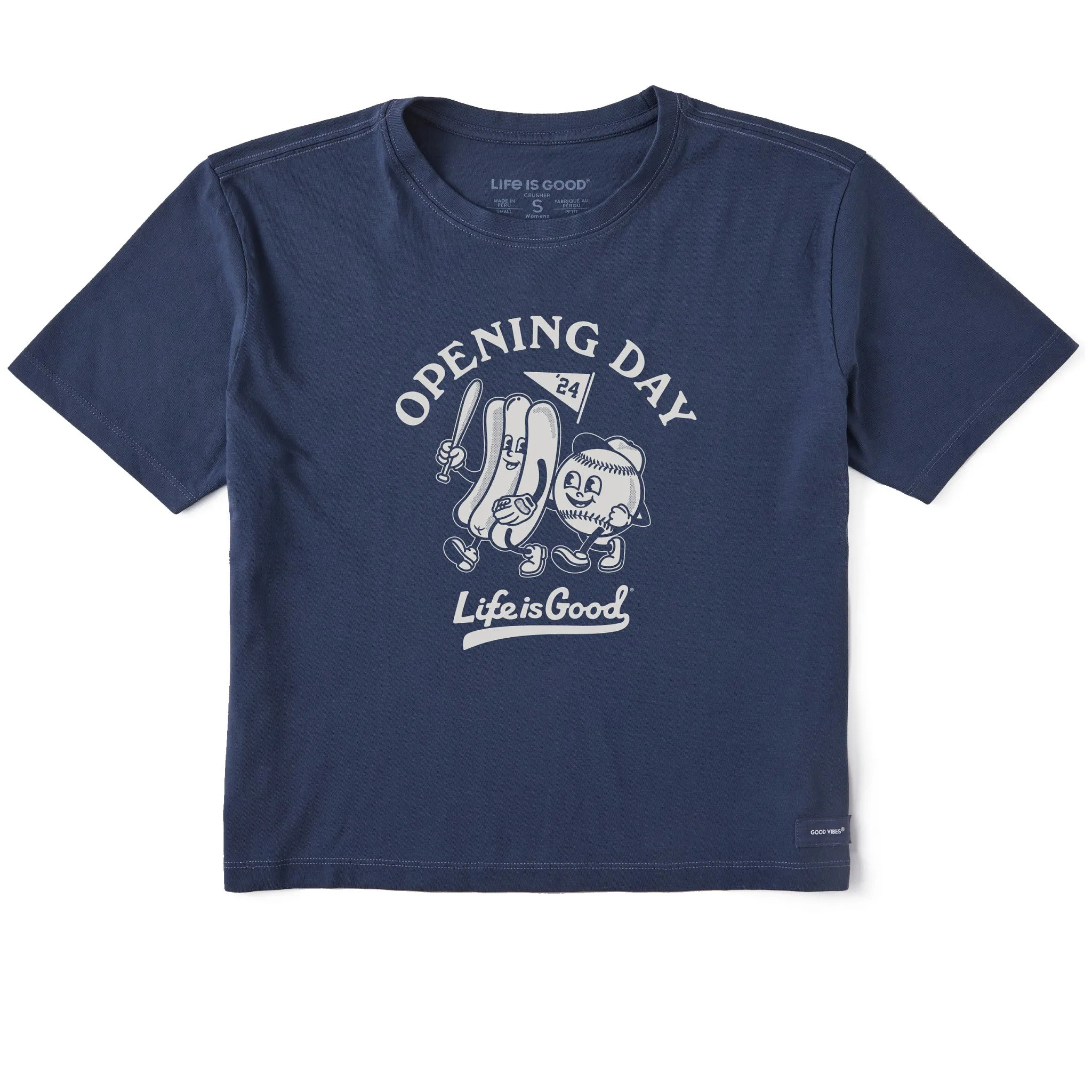Women's Craft Opening Day '24 Baseball Short Sleeve Crusher Boxy Tee Life is Good