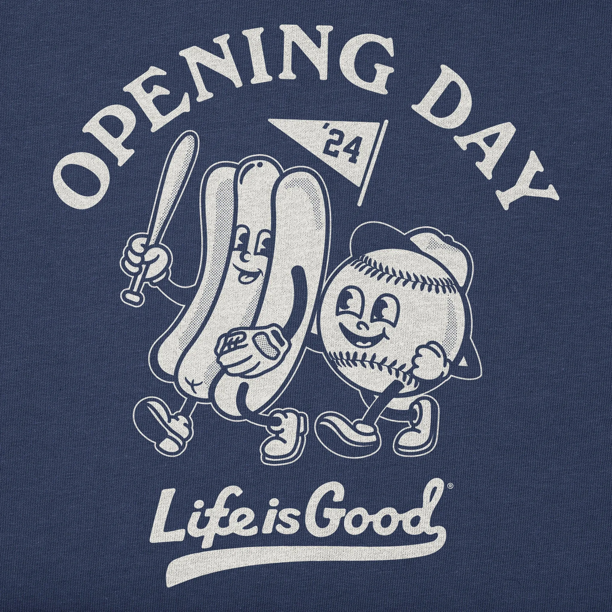 Women's Craft Opening Day '24 Baseball Short Sleeve Crusher Boxy Tee Life is Good