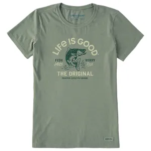 Women's Crafty Fish More Worry Less Short Sleeve Crusher Tee Life is Good