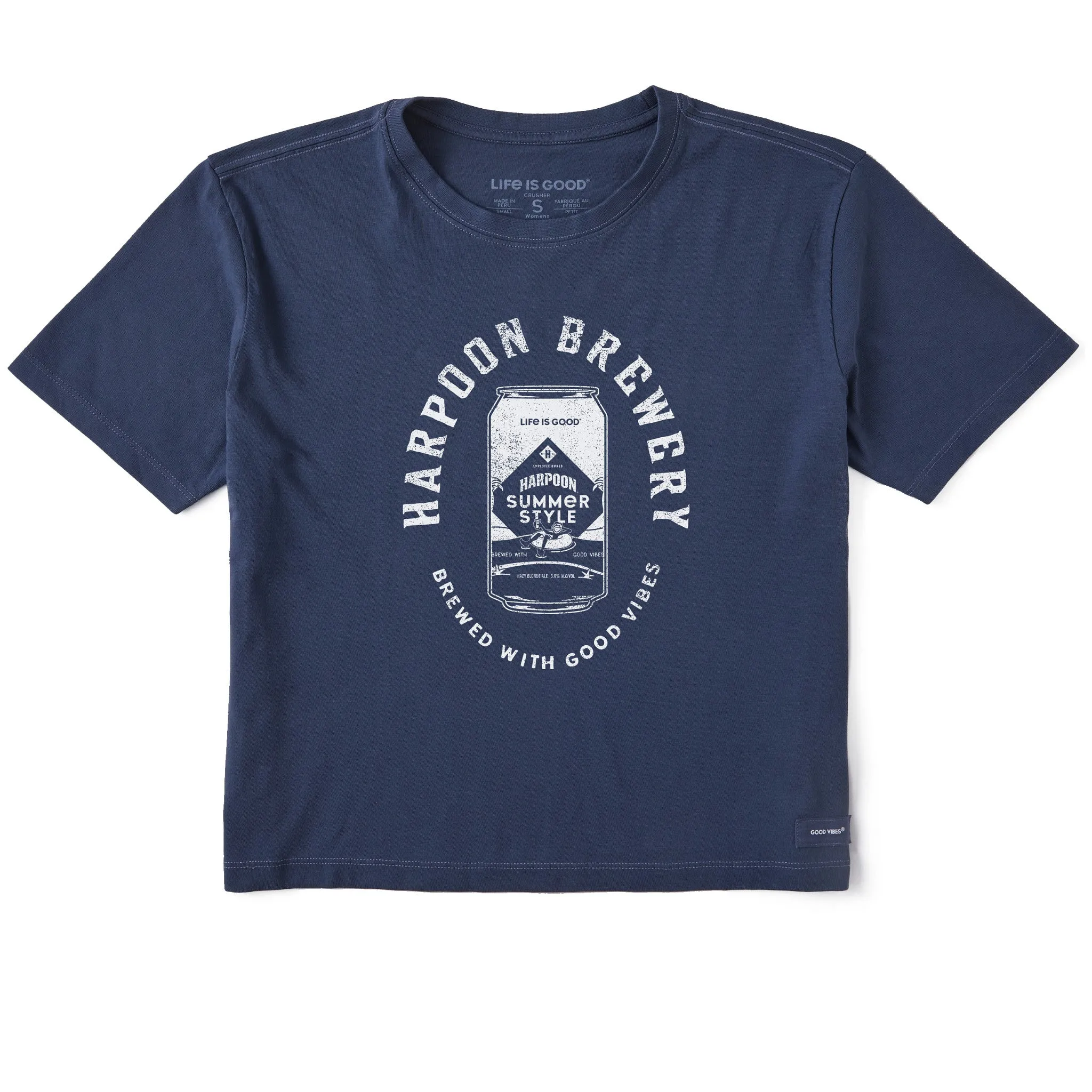 Women's Crafty Harpoon Good Vibes Short Sleeve Crusher Boxy Tee Life is Good