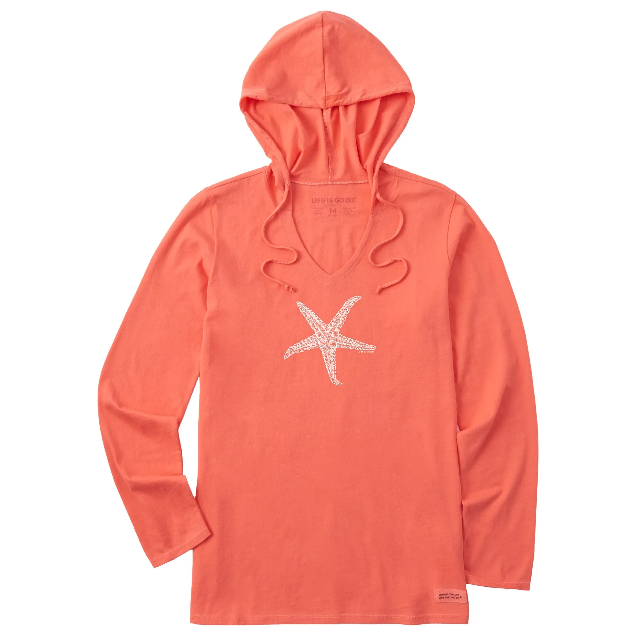 Women's Crafty Starfish Long Sleeve Crusher-LITE Hooded Tee Life is Good