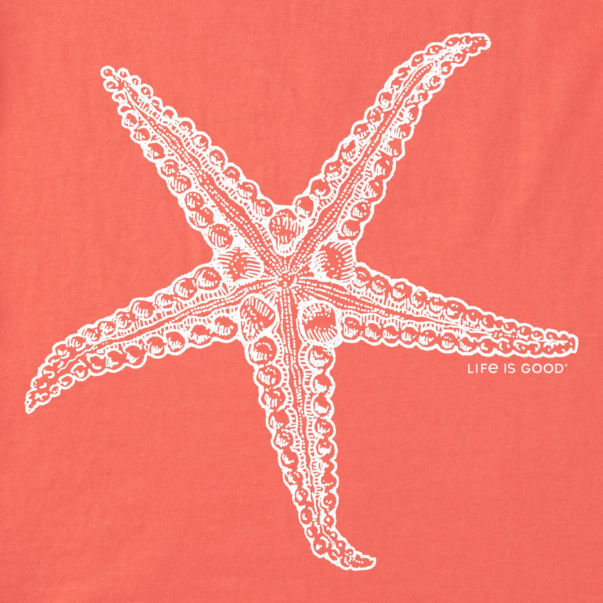 Women's Crafty Starfish Short Sleeve Vee Life is Good