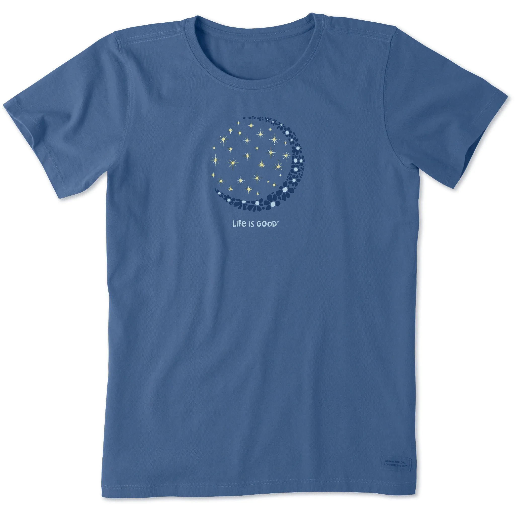 Women's Crescent Daisies Short Sleeve Crusher Tee Life is Good
