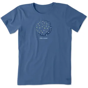 Women's Crescent Daisies Short Sleeve Crusher Tee Life is Good