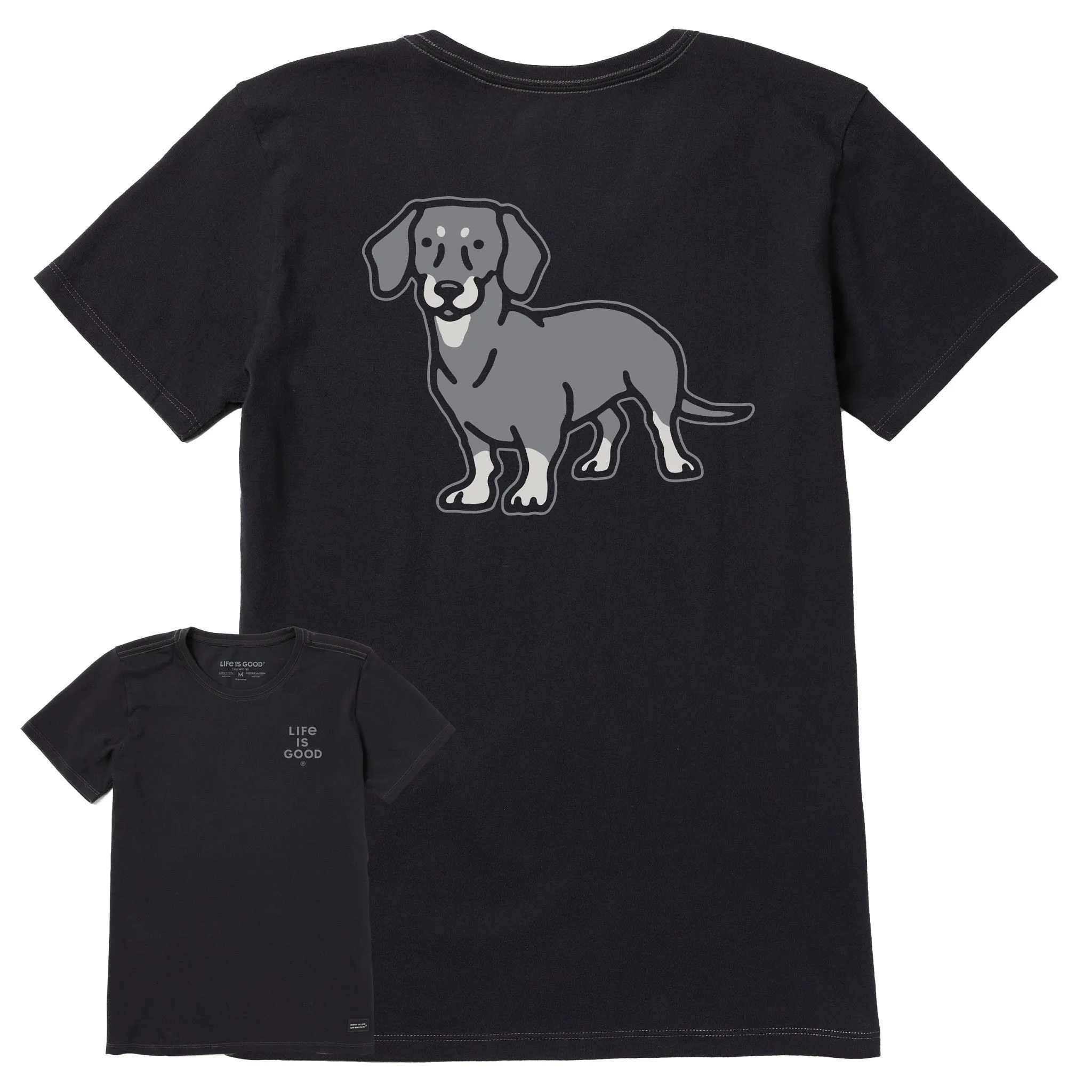 Women's Dachshund Short Sleeve Tee Life is Good