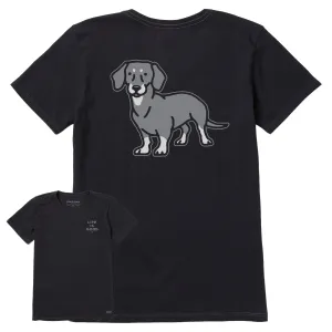 Women's Dachshund Short Sleeve Tee Life is Good