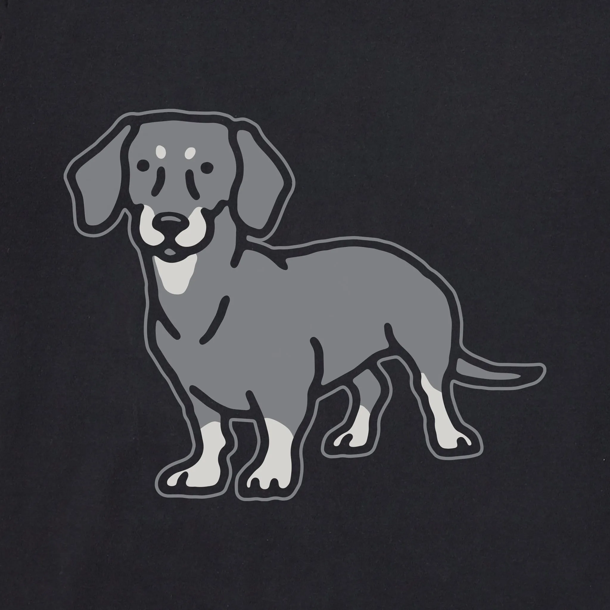 Women's Dachshund Short Sleeve Tee Life is Good