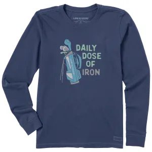 Women's Daily Dose of Iron Clubs Long Sleeve Crusher Tee Life is Good