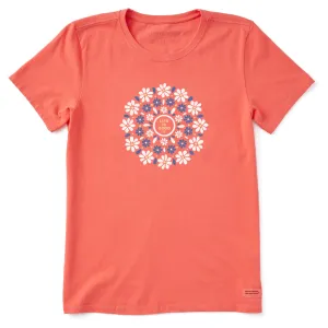 Women's Daisies Mandala Short Sleeve Tee Life is Good
