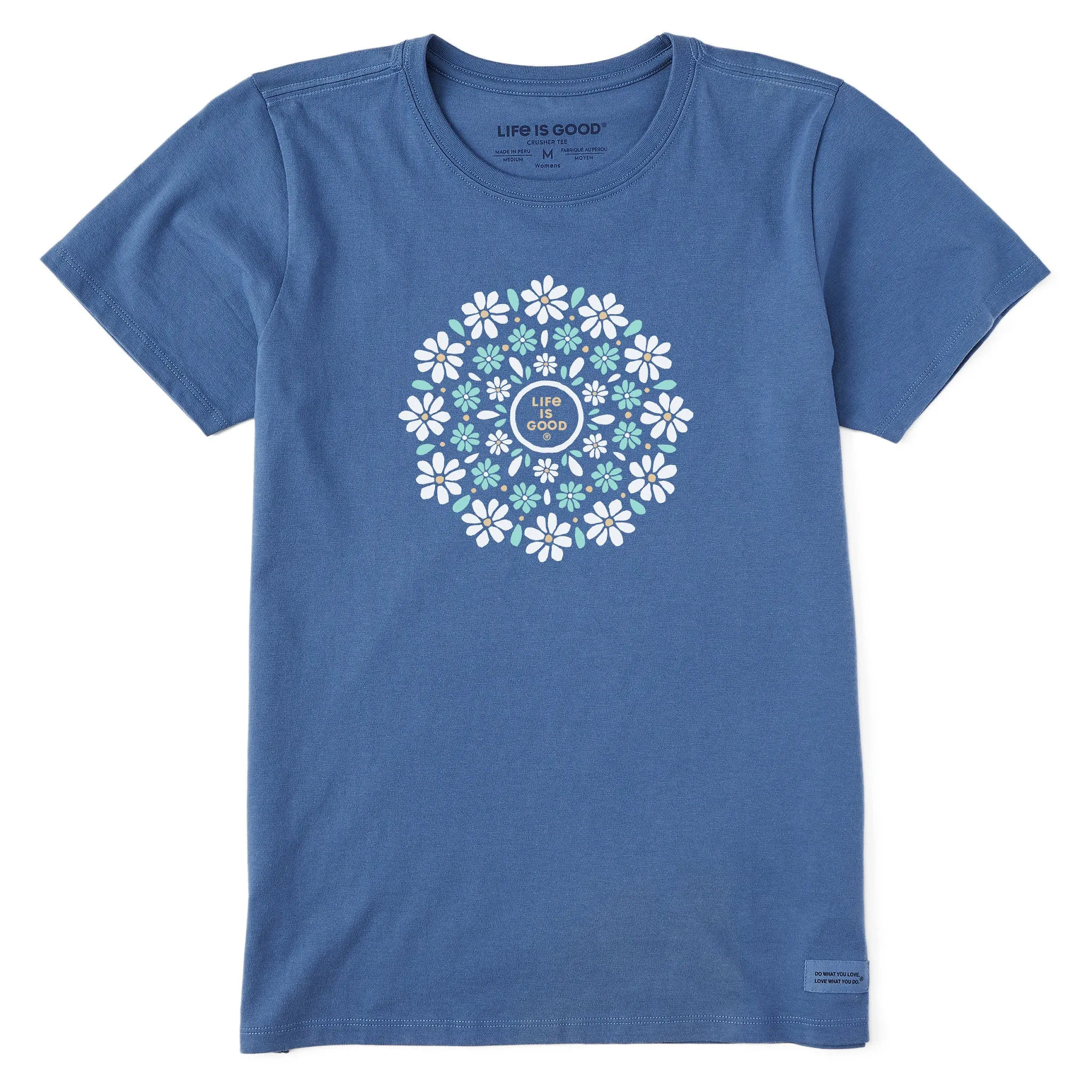 Women's Daisies Mandala Short Sleeve Tee Life is Good
