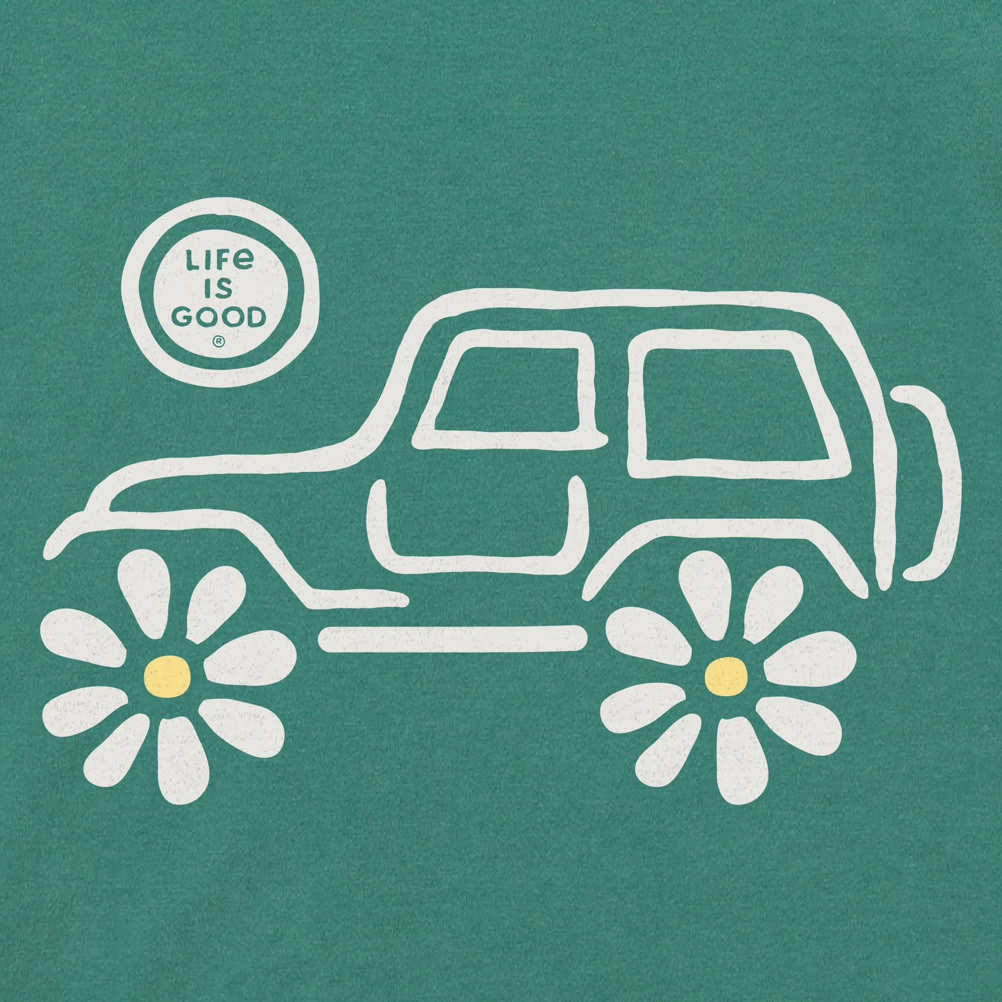 Women's Daisy ATV Short Sleeve Crusher Tee Life is Good